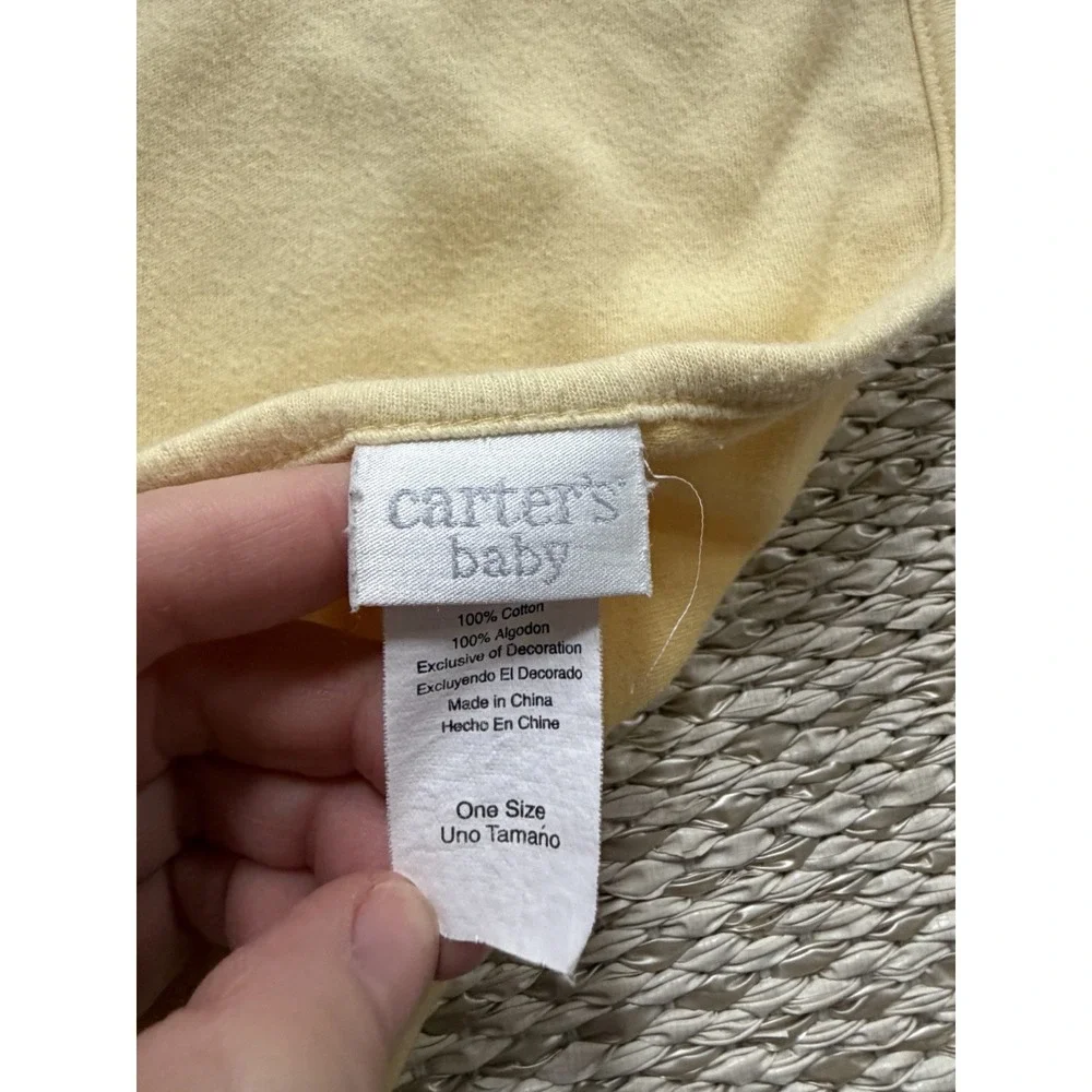 Vintage‎ Carters 90's Y2K Yellow Baby Blanket Wrap Swaddler Duck Print